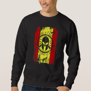 Spartan Helmet Spain Flag Sparta Come Home With My Sweatshirt
