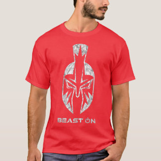 Spartan HelmetBeast OnGym Motivation Fitness Sayin T-Shirt