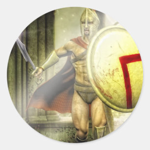 spartan intruder classic round sticker