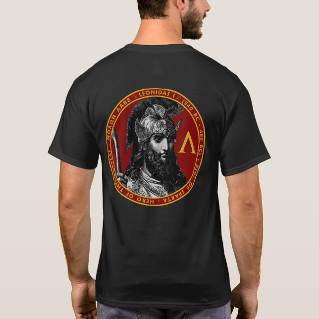 Spartan King Leonidas I Portrait Seal Shirt (Back)