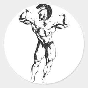 Spartan Muscle Classic Round Sticker