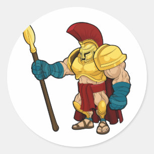 Spartan or Trojan Gladiator Classic Round Sticker