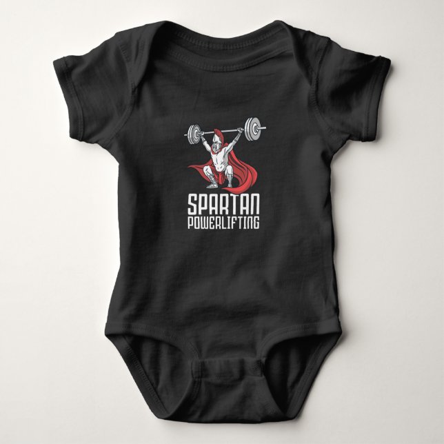 SPARTAN POWERLIFTING BABY BODYSUIT (Front)