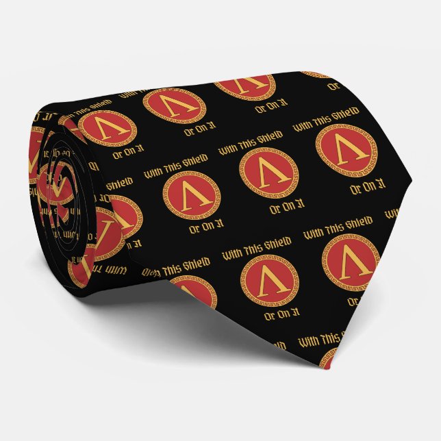 Spartan Shield Tie (Rolled)