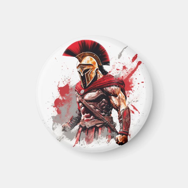Spartan Spirit: Fearless Warrior Magnet (Front)