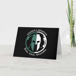 Spartan Strong Go Green Personalise Name Card