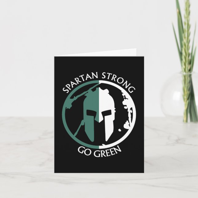 Spartan Strong Go Green spartan warrior Card (Front)