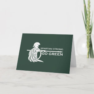 Spartan Strong Go Green Spartan Warriors Card