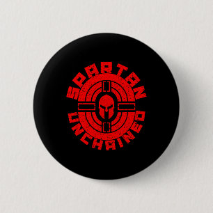 Spartan Unchained Bodybuilding Warrior Race Gym  6 Cm Round Badge