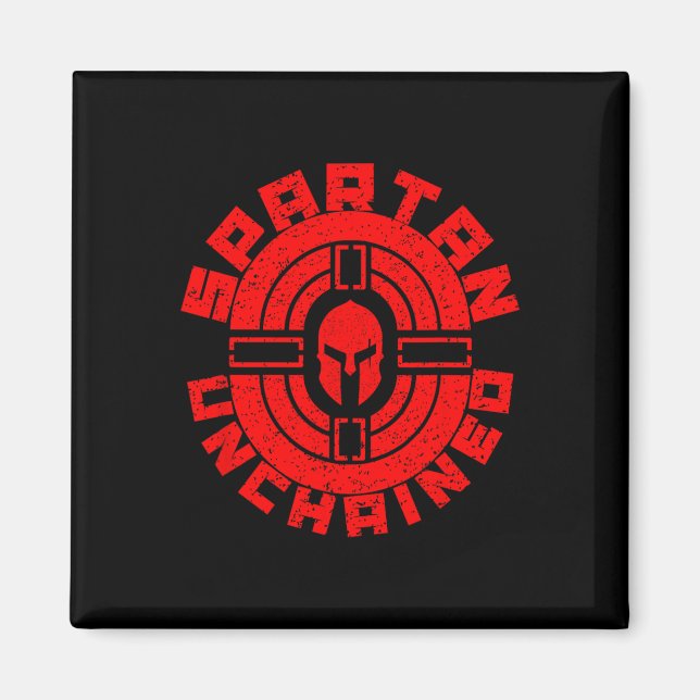 Spartan Unchained Bodybuilding Warrior Race Gym  Magnet (Front)