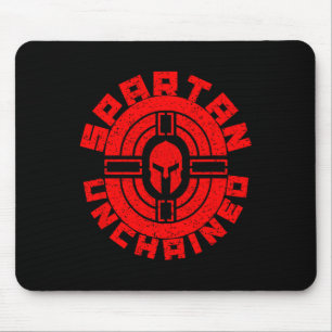 Spartan Unchained Bodybuilding Warrior Race Gym Mouse Pad
