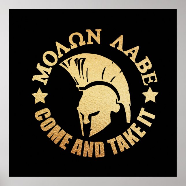 Spartan Warrior Gold Poster (Front)