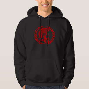 Spartan Warrior Helmet Gladiator Workout Greek Sym Hoodie