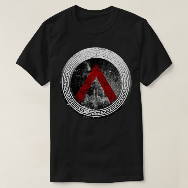 Spartan Warrior Lambda Shield 1 T-Shirt (Design Front)