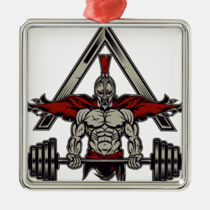 Spartan Warrior Metal Tree Decoration