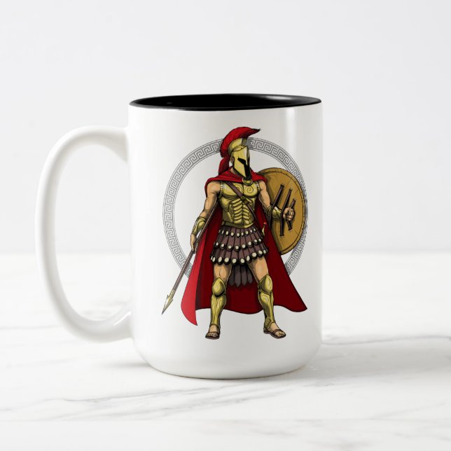 Spartan Warrior Two-Tone Coffee Mug (Left)