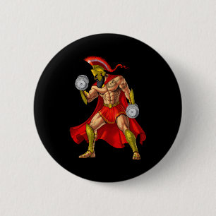 Spartan Warrior Weightlifting 6 Cm Round Badge