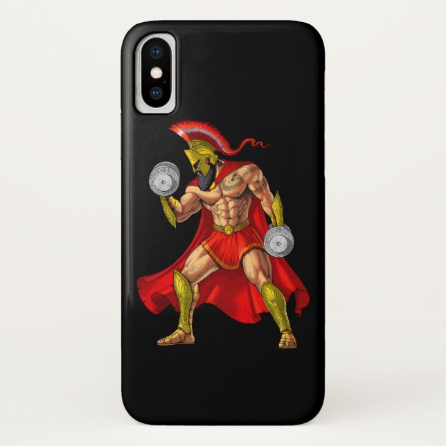Spartan Warrior Weightlifting Case-Mate iPhone Case (Back)