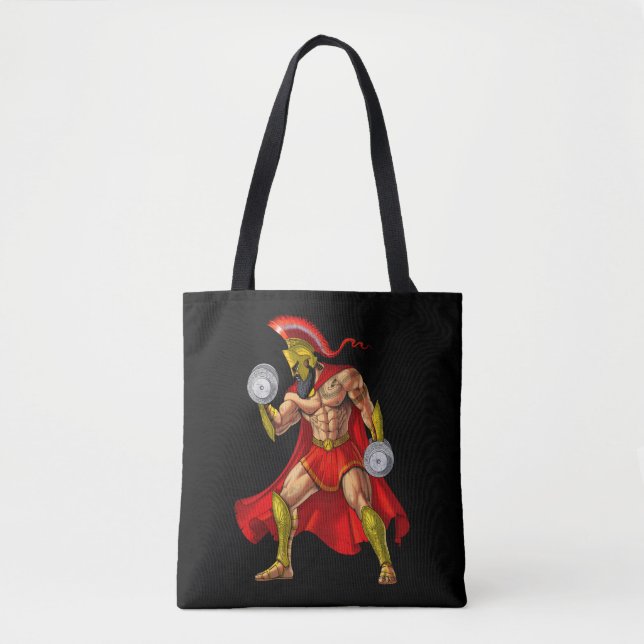 Spartan Warrior Weightlifting Tote Bag (Front)