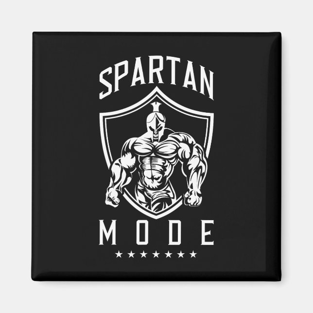 Spartan Workout Mode Fitness Gym Sparta Bodybuildi Magnet (Front)