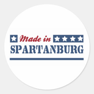Spartanburg SC.png Classic Round Sticker
