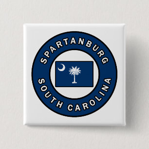 Spartanburg South Carolina 15 Cm Square Badge