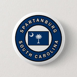 Spartanburg South Carolina 6 Cm Round Badge