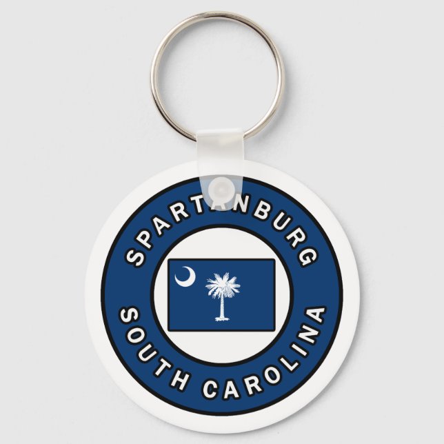 Spartanburg South Carolina Key Ring (Front)