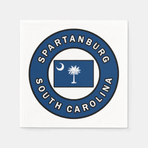 Spartanburg South Carolina Napkin