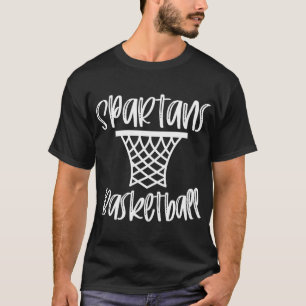 Spartans Basketball Team Mascot School Spirit Game T-Shirt