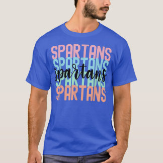 Spartans Team Mascot School Spirit Game Night T-Shirt