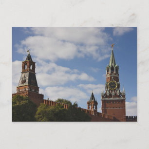 Spasskaya Tower in Red Square, Moscow, Russia Postcard