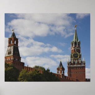 Spasskaya Tower in Red Square, Moscow, Russia Poster