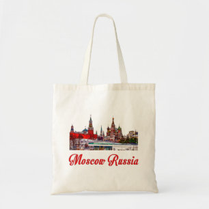 Spassky Tower and Moscow Kremlin, Russia. Tote Bag
