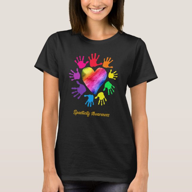Spasticity Awareness Hands Spasticity T-Shirt (Front)