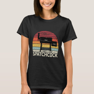 Spatch Chicken Retro Bbq Smoker Grill For Grilling T-Shirt