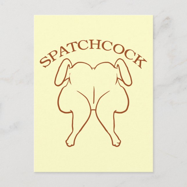 Spatchcock Chicken Postcard (Front)