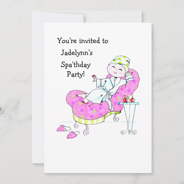 Spa'thday Party Invitation (Front)