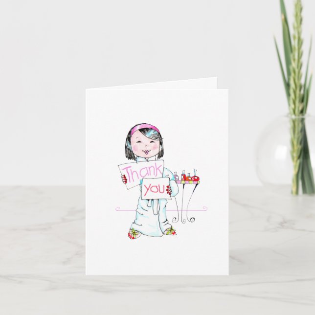 Spa'thday Party Thank You note Card (Front)