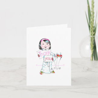Spa'thday Party Thank You note Card