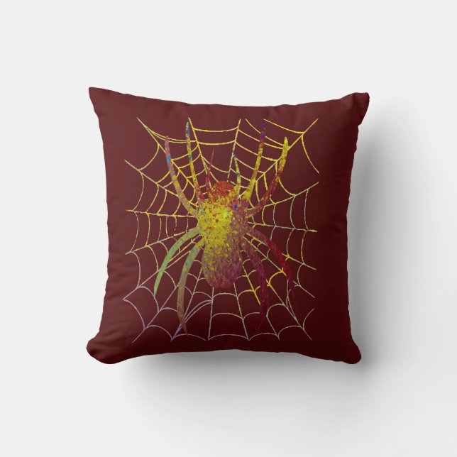 Spatter art spider cushion (Front)