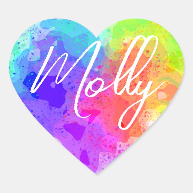 "Spattered Heart" Heart Sticker (Front)