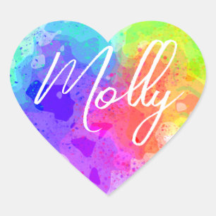 "Spattered Heart" Heart Sticker