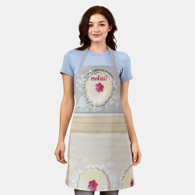 Spatula Christmas cookies baking kitchen Apron (Worn)