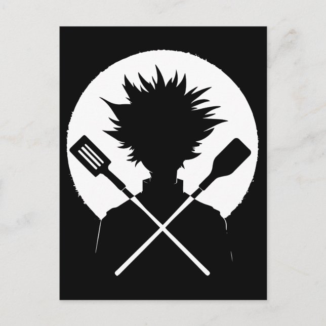 Spatulas Funny Cooking Wild Chef Holiday Postcard (Front)