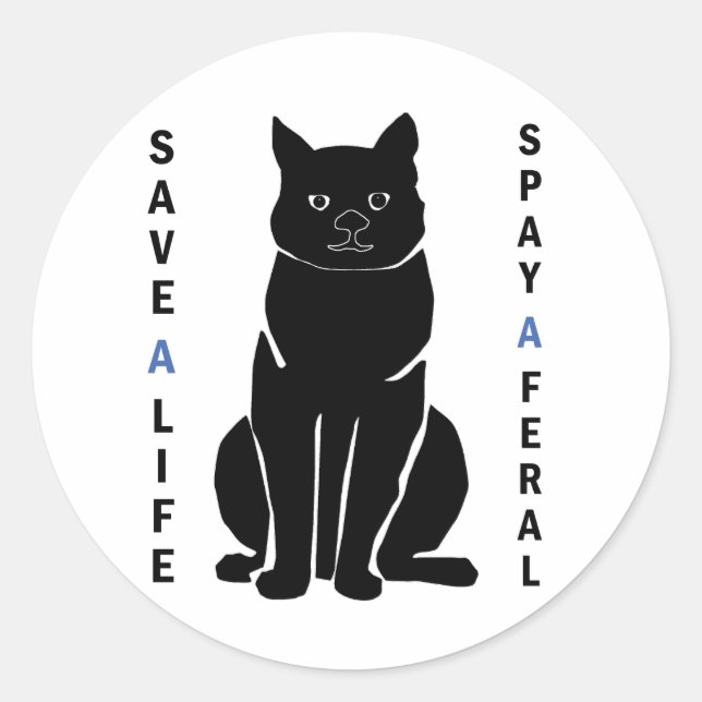Spay a Feral Sticker (Front)