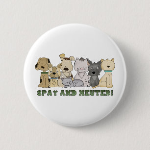Spay and Neuter 6 Cm Round Badge