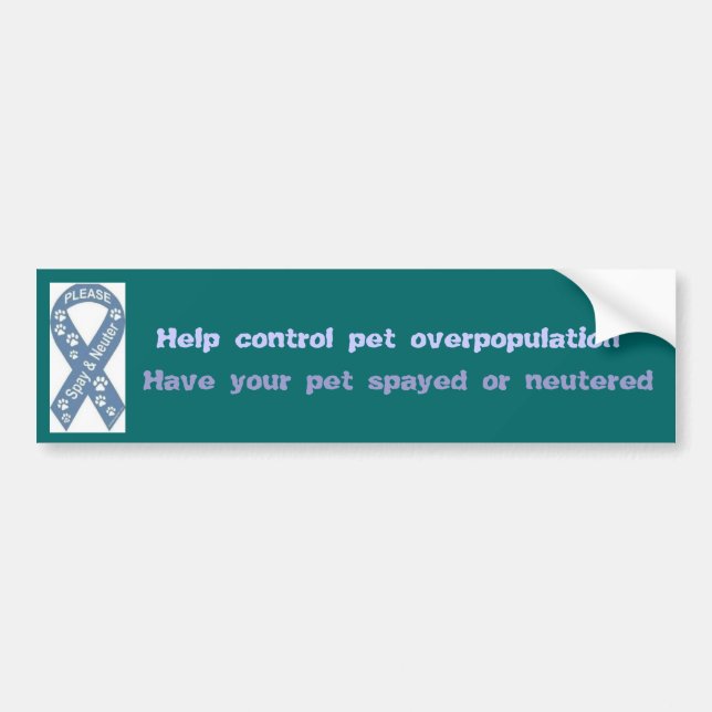 Spay and Neuter! Bumper Sticker (Front)