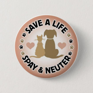 spay and neuter your pets 6 cm round badge