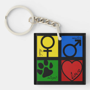 Spay-Neuter-Adopt-Love Key Ring
